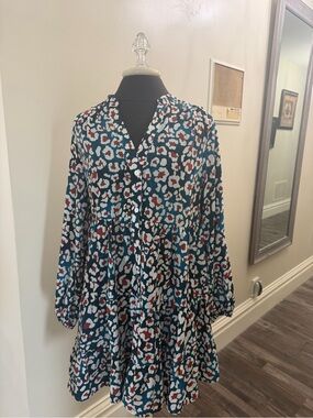 Floral Print Dress Long Sleeve Size Small Women’s